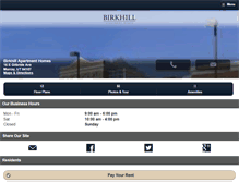 Tablet Screenshot of birkhillapts.com